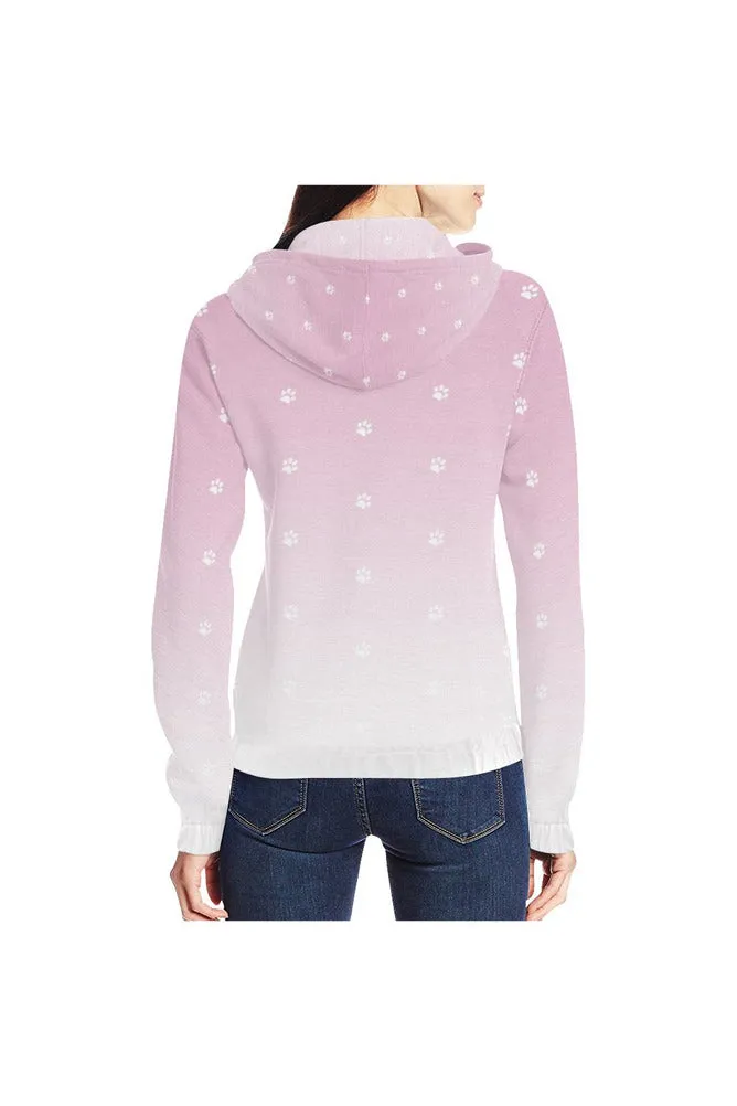 Pawing Upward All Over Print Full Zip Hoodie for Women (Model H14)