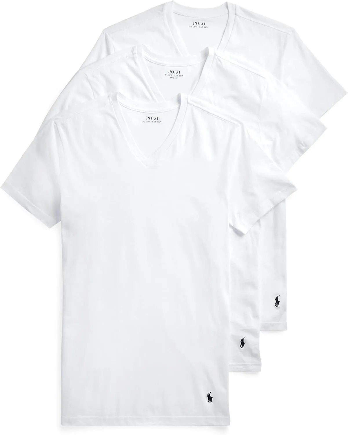 Polo Ralph Lauren Men's Slim Fit Cotton V-neck Undershirt 3-pack