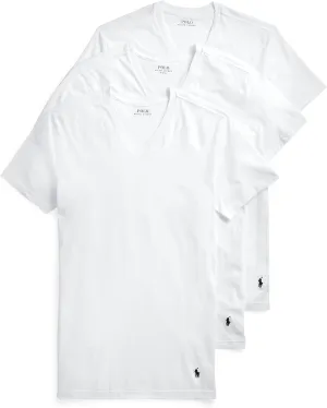 Polo Ralph Lauren Men's Slim Fit Cotton V-neck Undershirt 3-pack