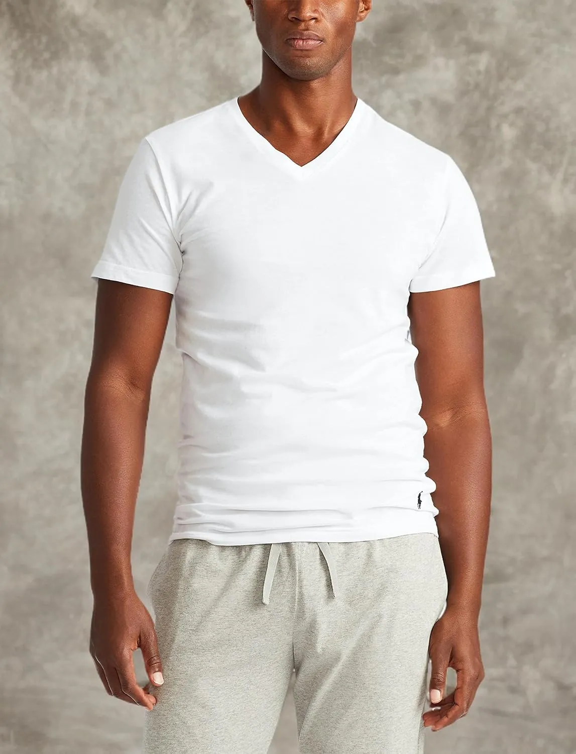 Polo Ralph Lauren Men's Slim Fit Cotton V-neck Undershirt 3-pack