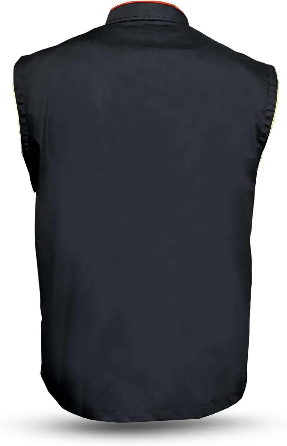 Professional Barber New Shirt Jacket Men's Black Sleeveless and Features 2 Pockets for Barber Tools And One Way Zipper