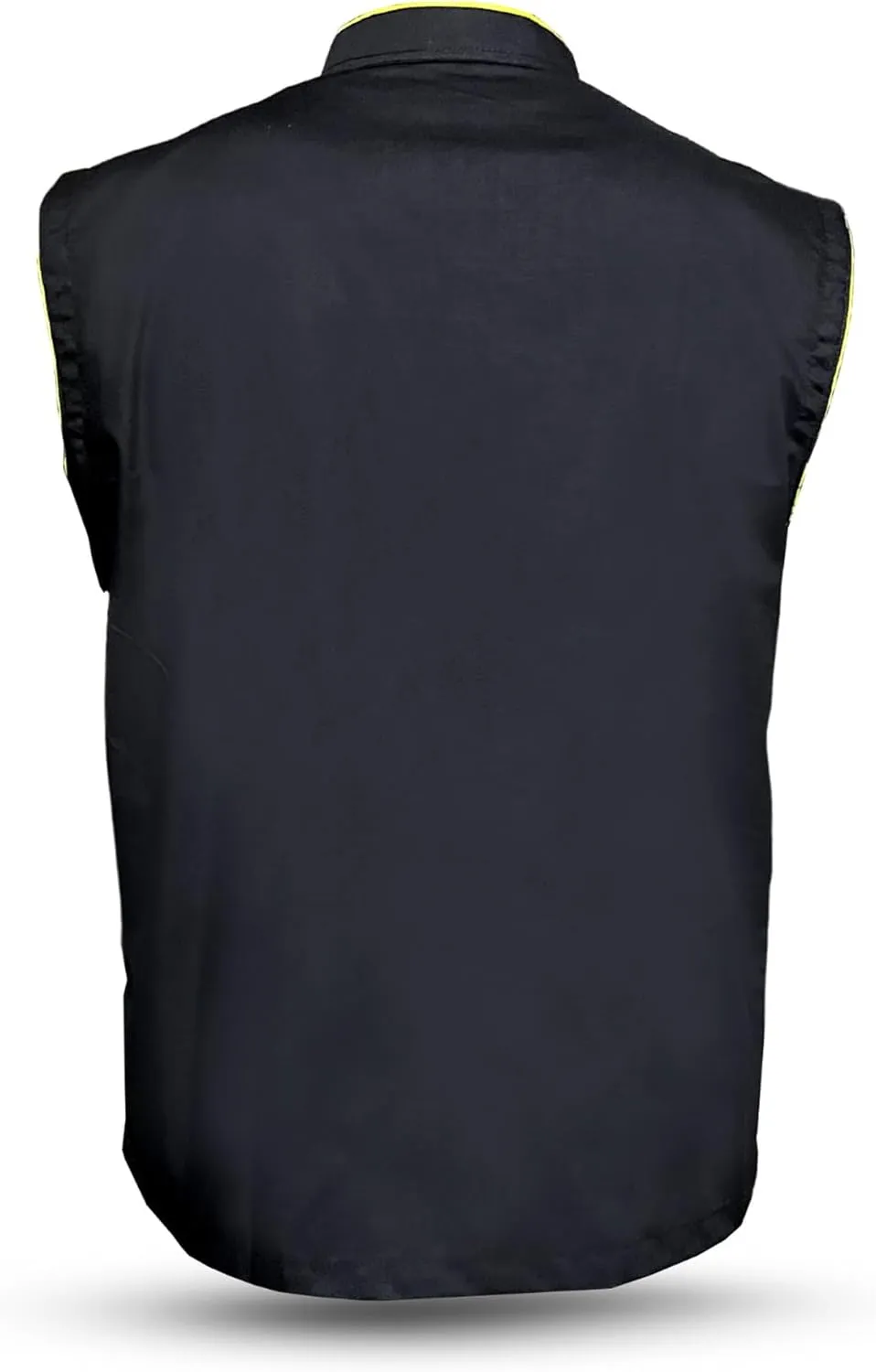 Professional Barber New Shirt Jacket Men's Black Sleeveless and Features 2 Pockets for Barber Tools And One Way Zipper