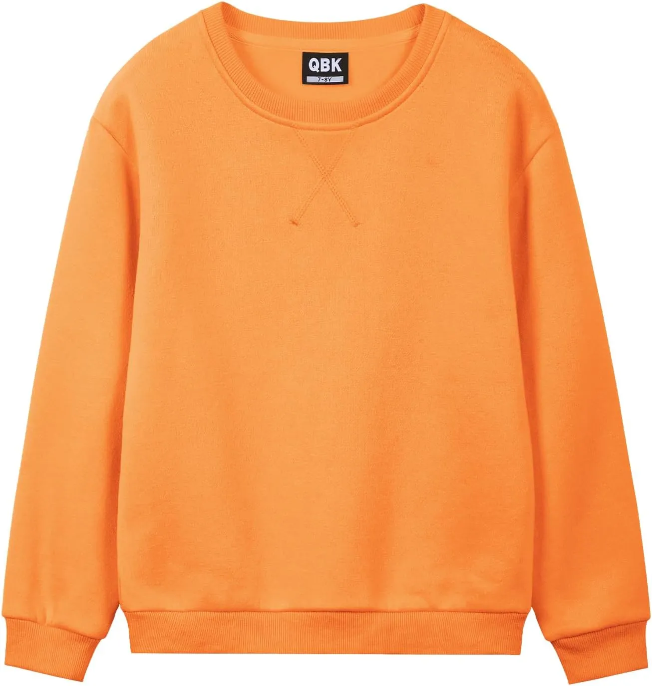 QBK Kids Fleece Casual Basic Crewneck Sweatshirt for Boys or Girls 3-14 Years