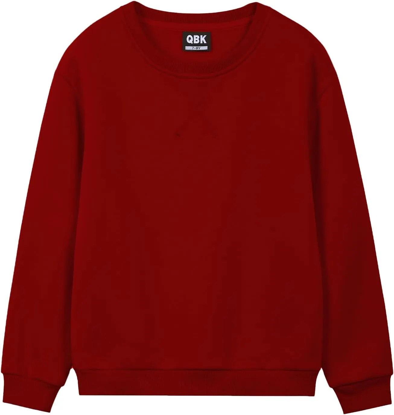 QBK Kids Fleece Casual Basic Crewneck Sweatshirt for Boys or Girls 3-14 Years