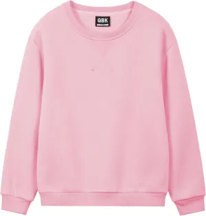 QBK Kids Fleece Casual Basic Crewneck Sweatshirt for Boys or Girls 3-14 Years