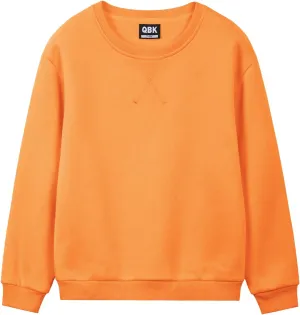 QBK Kids Fleece Casual Basic Crewneck Sweatshirt for Boys or Girls 3-14 Years
