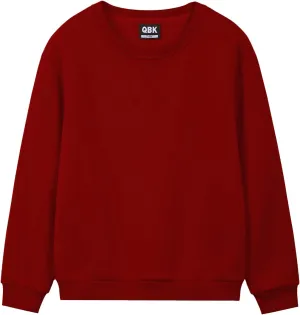 QBK Kids Fleece Casual Basic Crewneck Sweatshirt for Boys or Girls 3-14 Years
