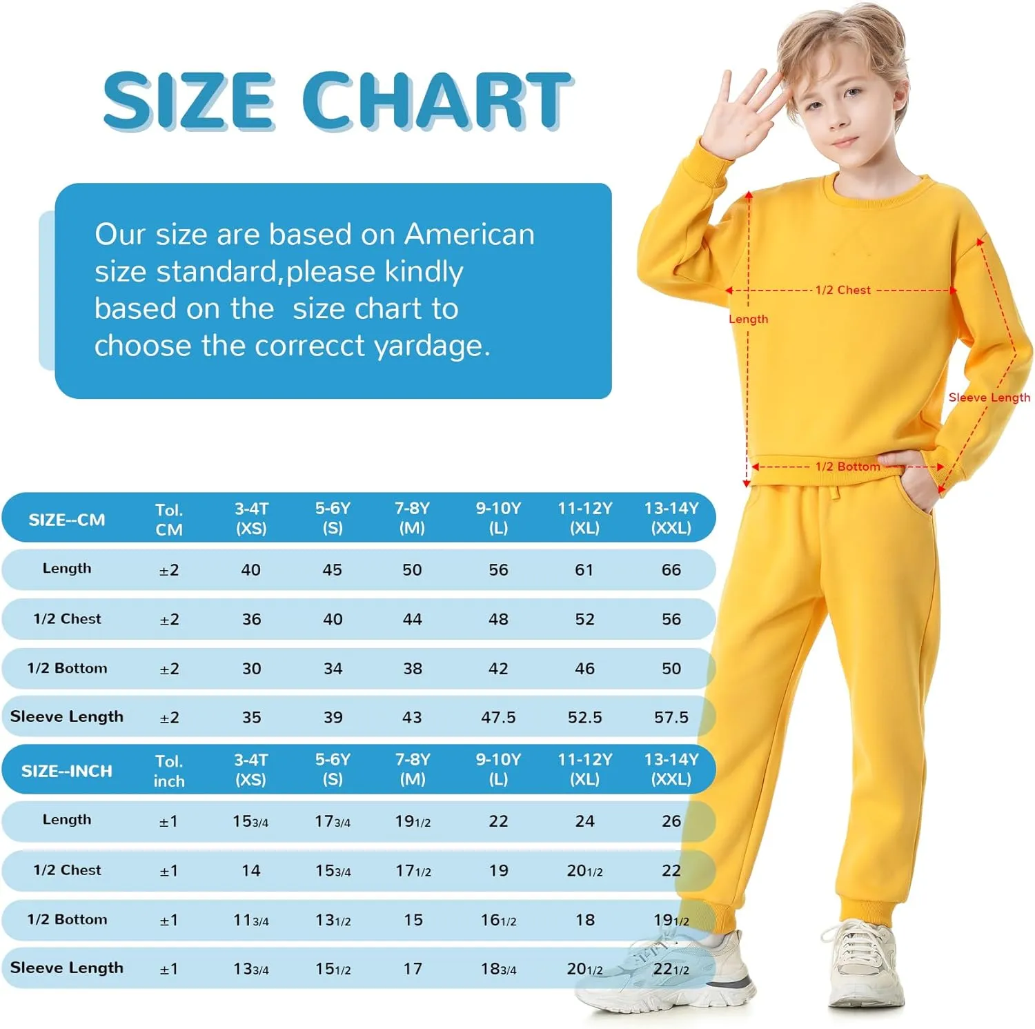 QBK Kids Fleece Casual Basic Crewneck Sweatshirt for Boys or Girls 3-14 Years