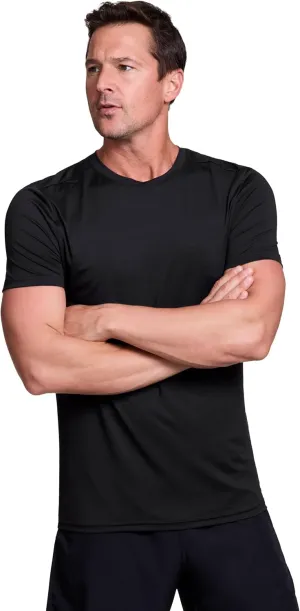 RBX Active Men's Athletic Fit Workout Tee, Short Sleeve Moisture Wicking Quick Drying Crewneck Training Shirt