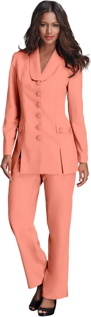 Roaman's Women's Plus Size Ten Button Pant Suit