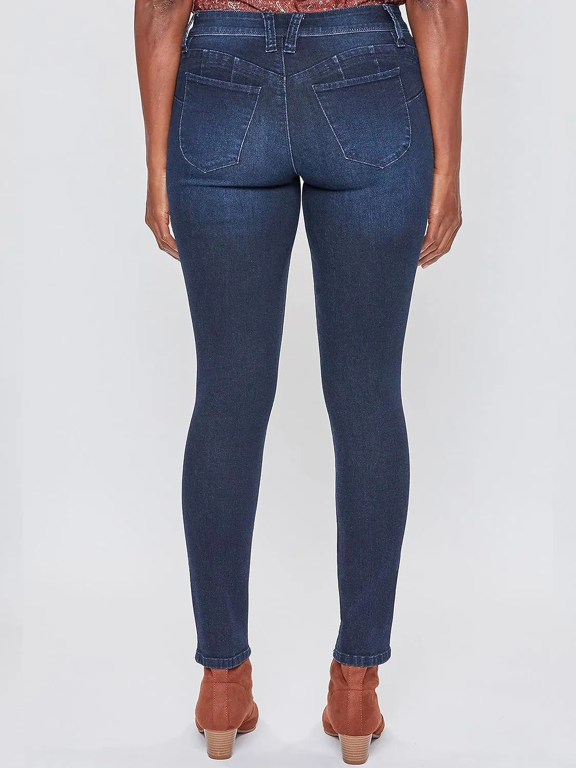 Royalty For Me Womens Women's Wannabettabutt Mid-Rise Regular Hem Skinny Sustainable JeanPants