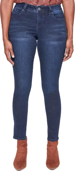 Royalty For Me Womens Women's Wannabettabutt Mid-Rise Regular Hem Skinny Sustainable JeanPants