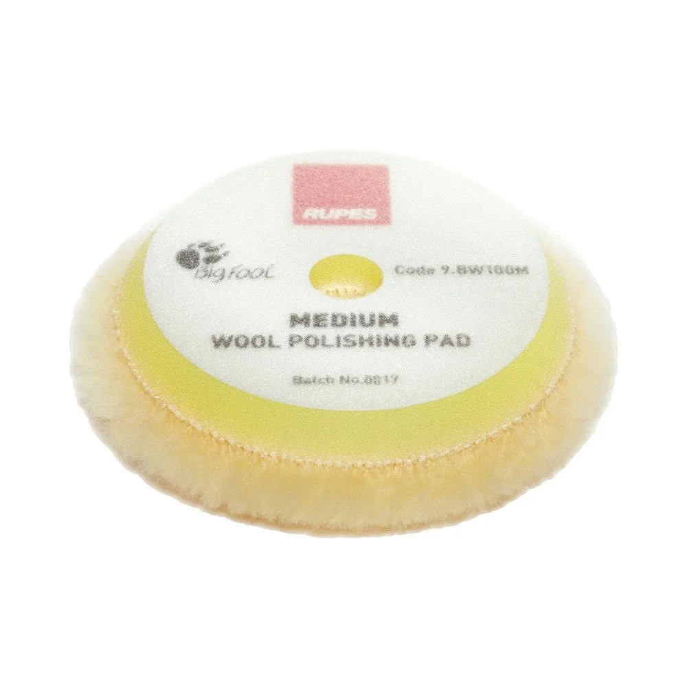 Rupes BigFoot 80 - 90 mm Wool Polishing Pads for Random Orbital, Gear Driven and Triple Action Polishers
