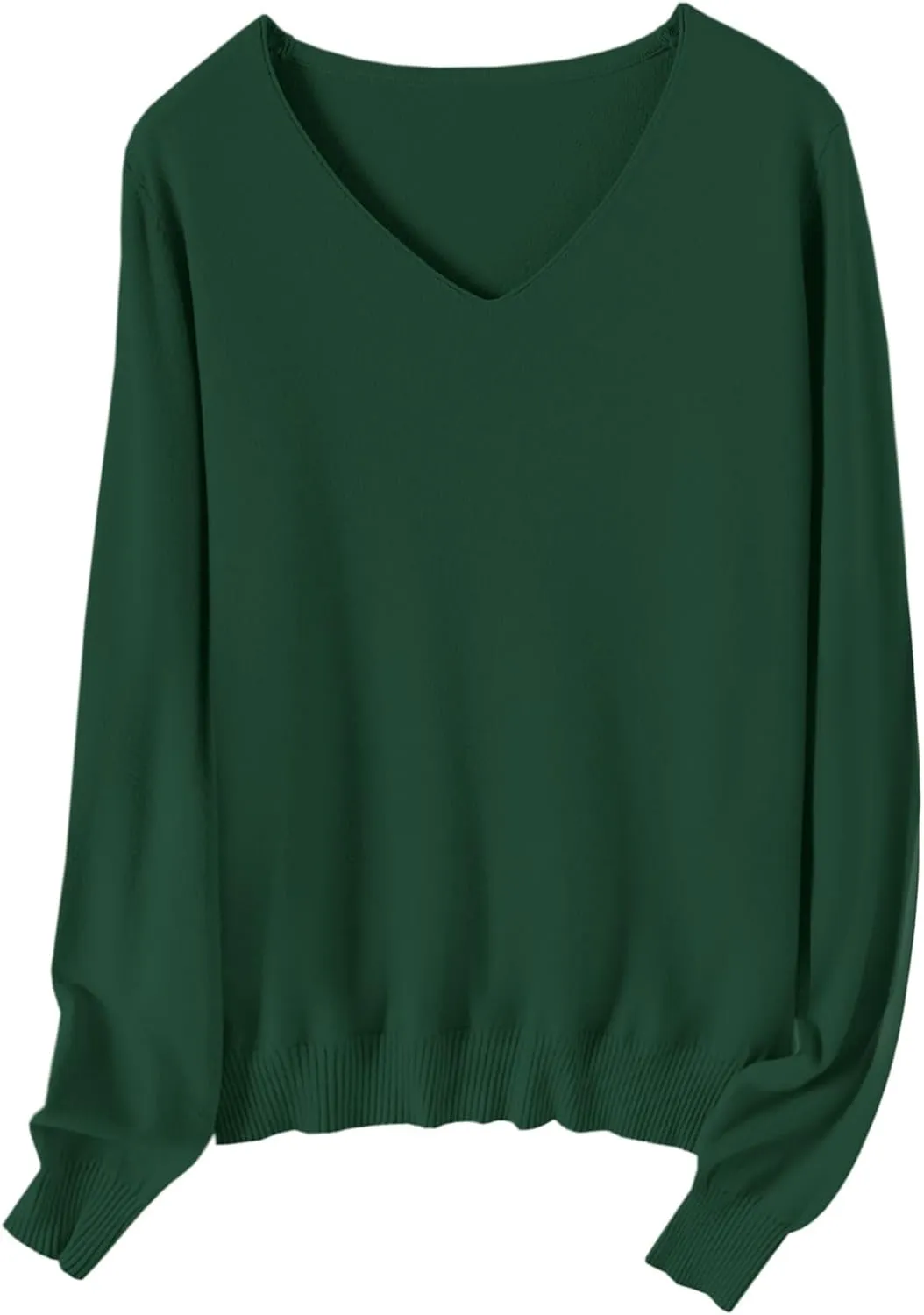 SANGTREE Womens Long Sleeves V Neck Pullover Knitted Sweater