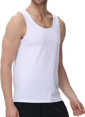 Satankud Men's Tank Tops Quick Dry Workout Gym Sleeveless Shirts Summer Beach Hawaiian Muscle Tee