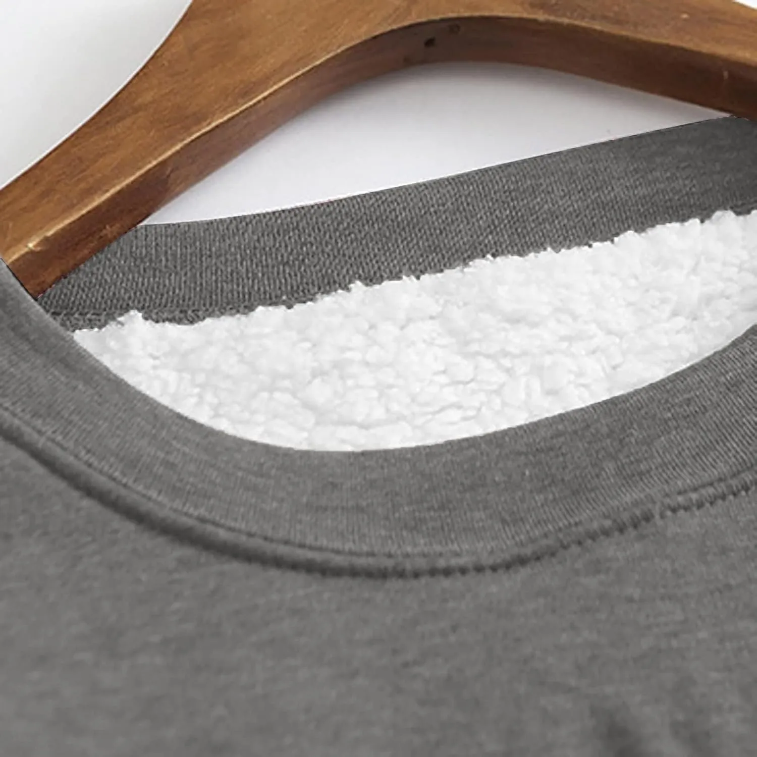 Sherpa Lined Sweatshirt Women Fleece Pullover Sweatshirt with Pockets Crewneck Pullover Fuzzy Thermal Underwear Tops