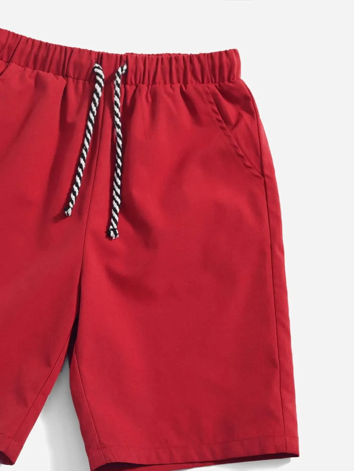 SOLY HUX Boy's Letter Graphic Short Sleeve Tee Shirt and Drawstring Waist Shorts Set 2 Piece Outfit
