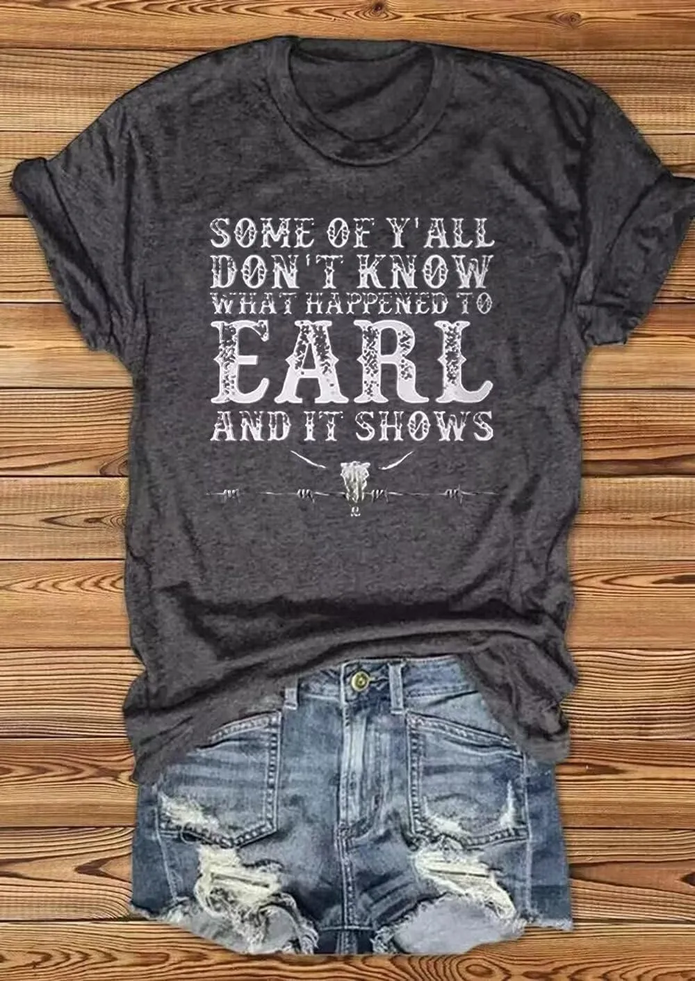 Some of Y'all Don't Know What Happened to Earl and It Shows Tank Tops Women Retro Steer Skull Sleeveless Summer Tops