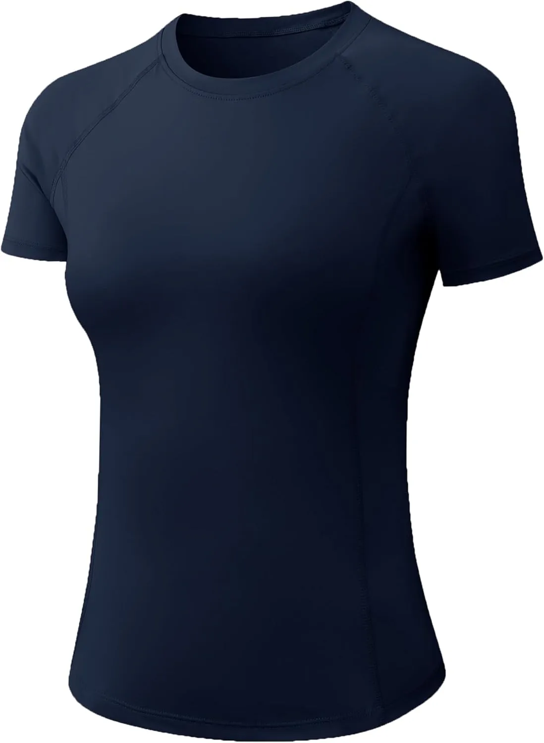 SPVISE Women's Compression Shirt Short Sleeve Workout Tops Athletic Baselayer Dry Fit Running Yoga Gym Basic T-Shirt Crewneck