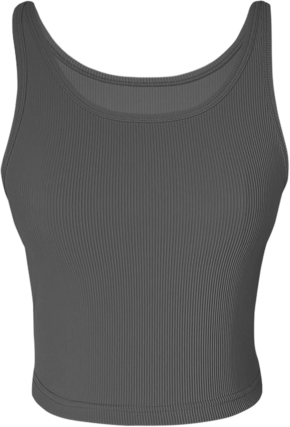 tagunop Women's Sleeveless Tank Tops Scoop Neck Basic Cami Tee Shirts Casual Ribbed Slim Fitted Top