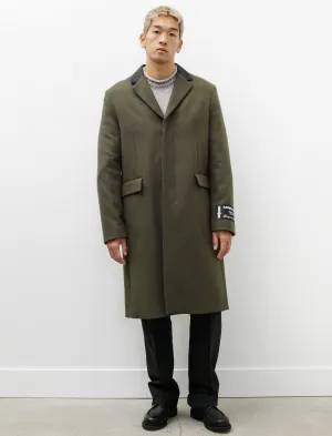Tailored Coat Wool Blend Green Melange