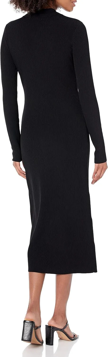 The Drop Women's Jaxon Rib Button Down Sweater Dress