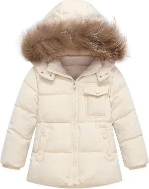 Toddler Winter Coats Baby Jacket Snow Boys Hoodie Puffer Girls Ski Clothes 1-5T
