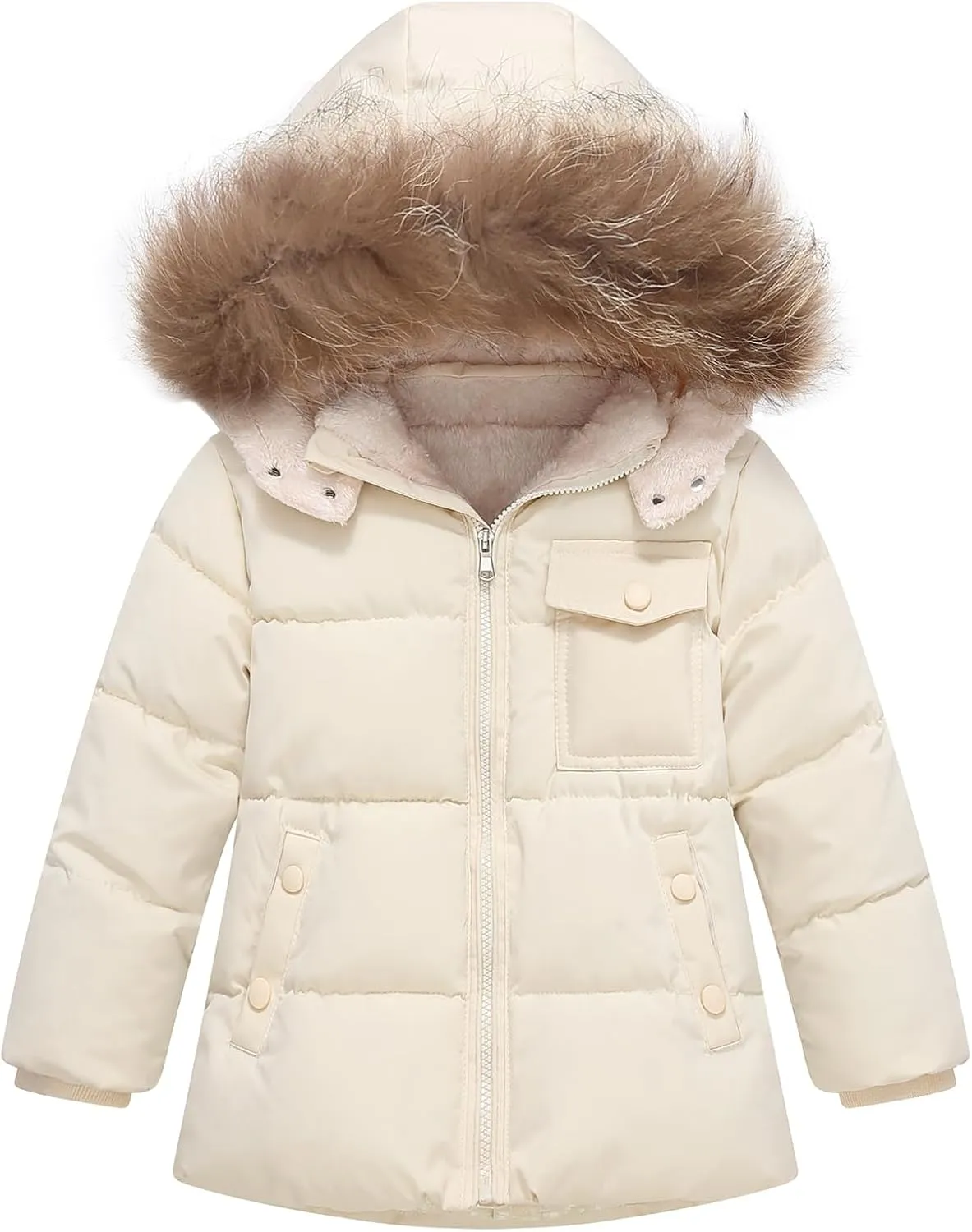 Toddler Winter Coats Baby Jacket Snow Boys Hoodie Puffer Girls Ski Clothes 1-5T