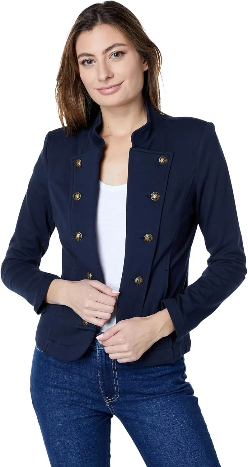 Tommy Hilfiger Womens Casual Band Jacket, Fall Fashion, Sky Capt, Large