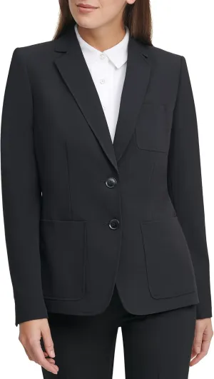 Tommy Hilfiger Womens Notched Blazer Jacket