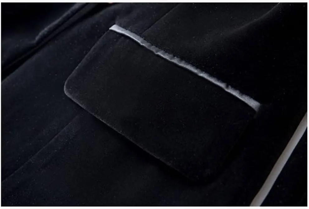 Velvet Blazer Jacket for Women Shawl Lapel Open Front Long Sleeves Suit Jacket Prom Coat Office Lady Jacket