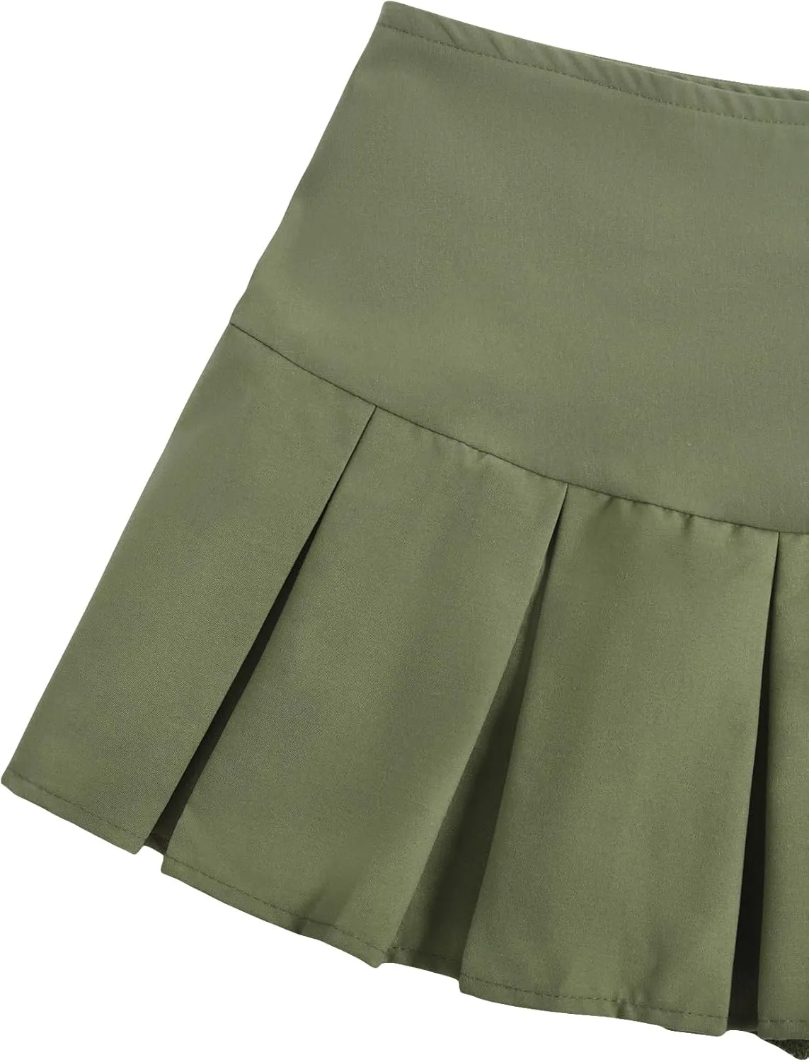Verdusa Women's Y2K Low Waist Pleated Short A Line Skater Skirt