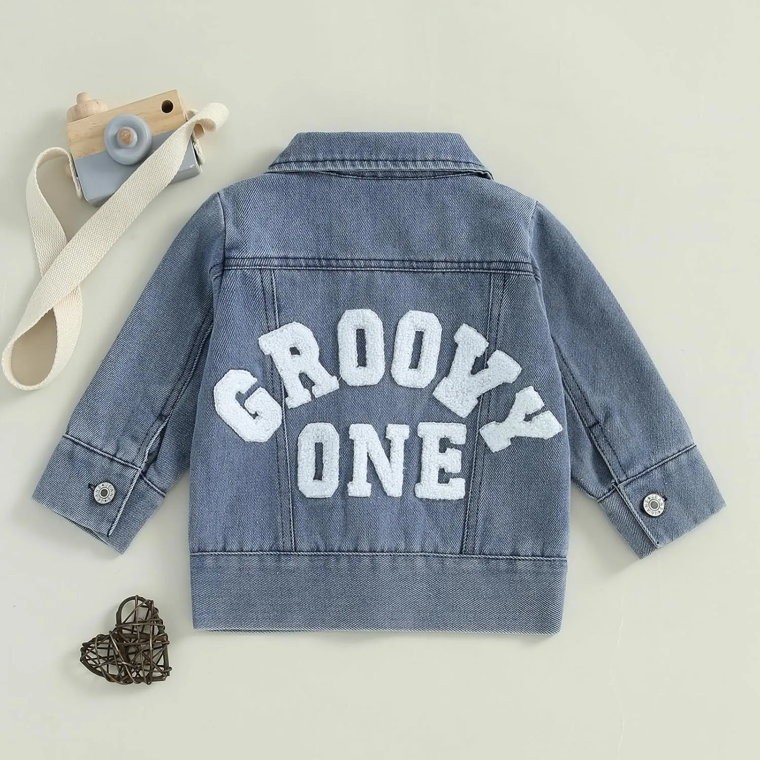 VISGOGO First Birthday Outfit Girl - 1st/2nd Birthday Denim Jacket & Cardigan