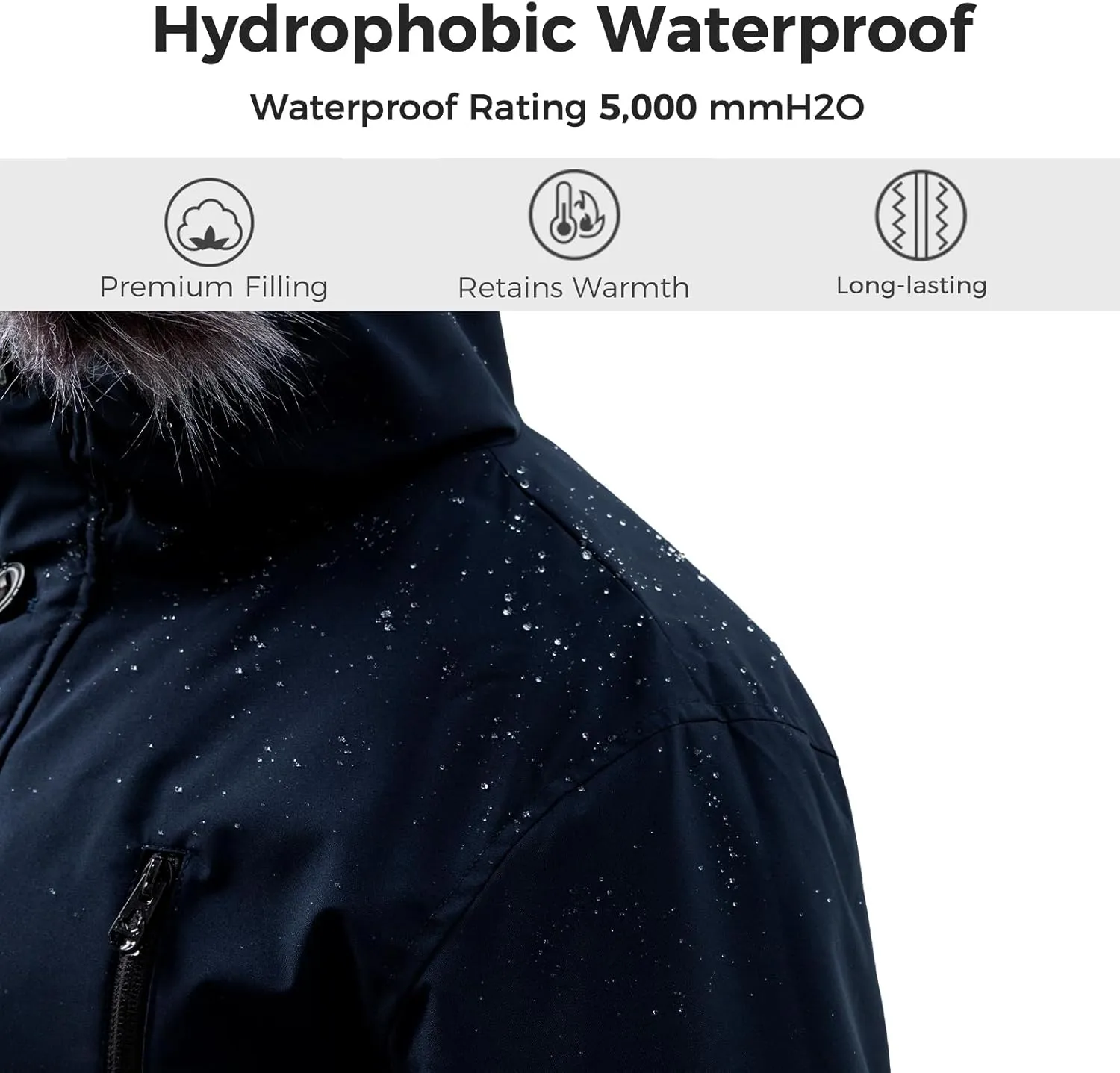 wantdo Men's Down Jacket Thicken Parka Coat Winter Warm Puffer Jacket with Hood