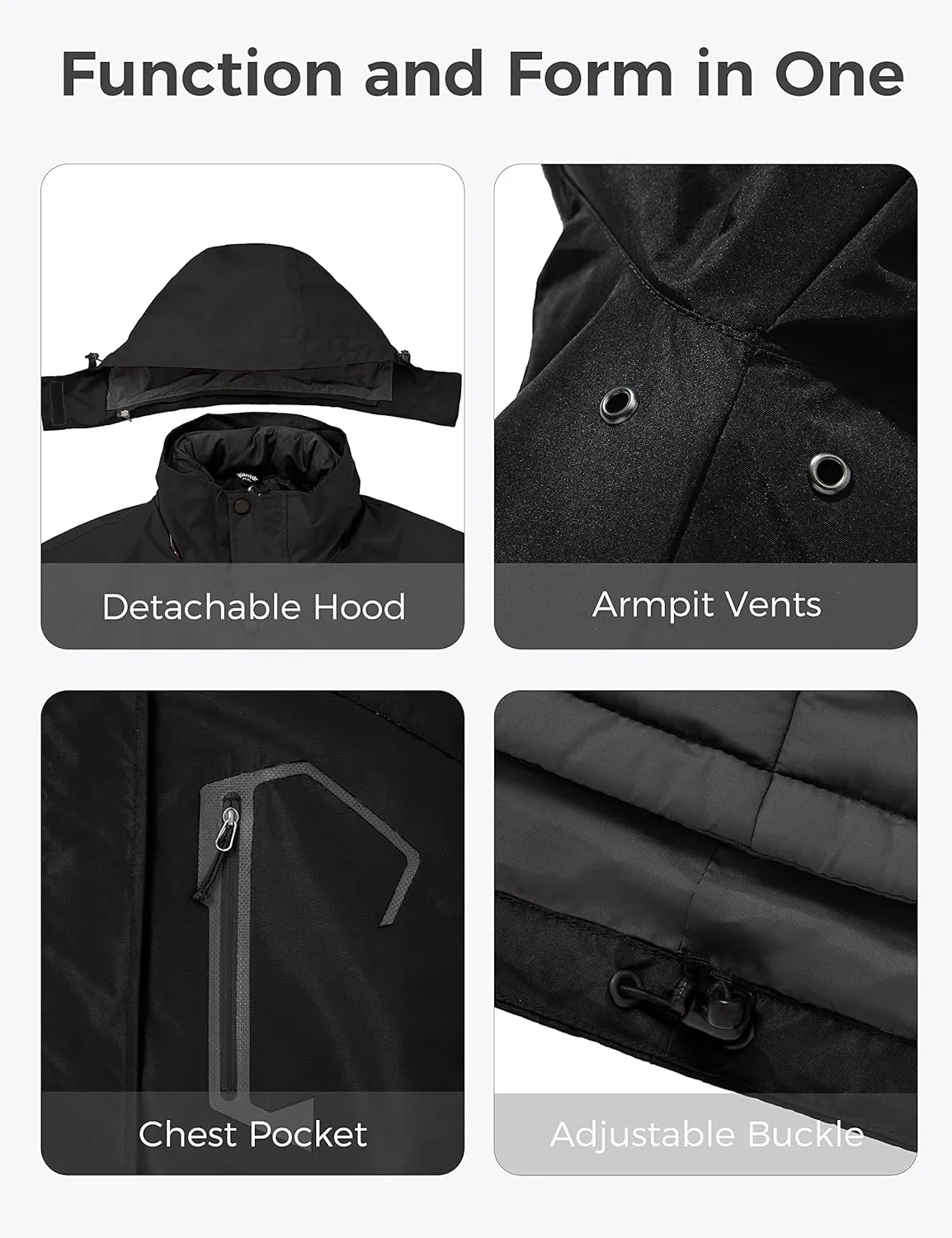wantdo Women's 3 in 1 Waterproof Ski Jacket Mountain Snowboarding Jacket Winter Snow Coat