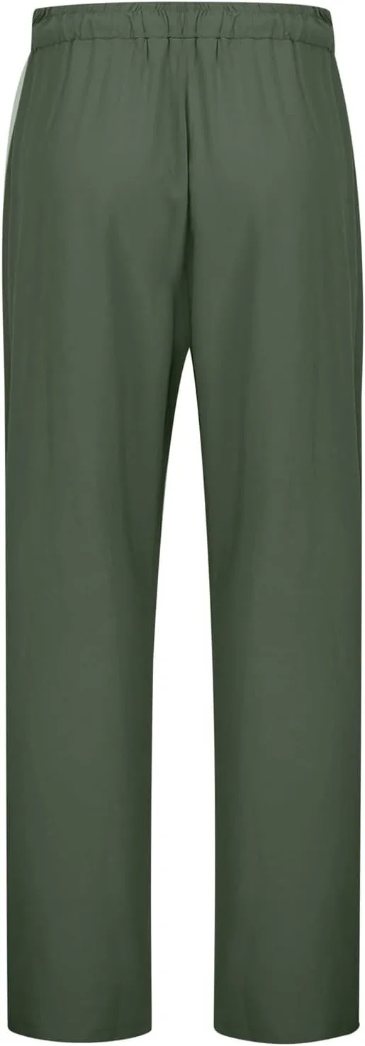 Wide Leg Cotton Linen Pants Women Summer Solid Lounge Trousers with Pockets Comfy Soft Loose Flowy Baggy Casual Pants