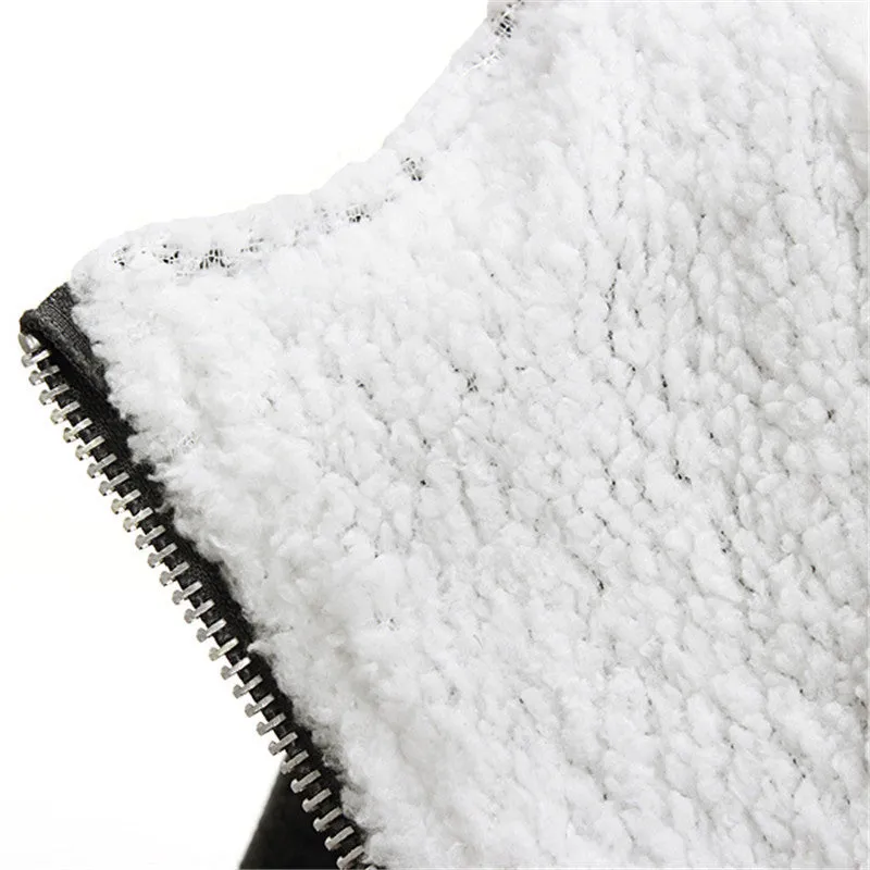 Women Ladies Winter Warm Zip Up Thick Fleece Black/Grey Outerwear Hooded Sweatshirt Hoodies Coat Jacket