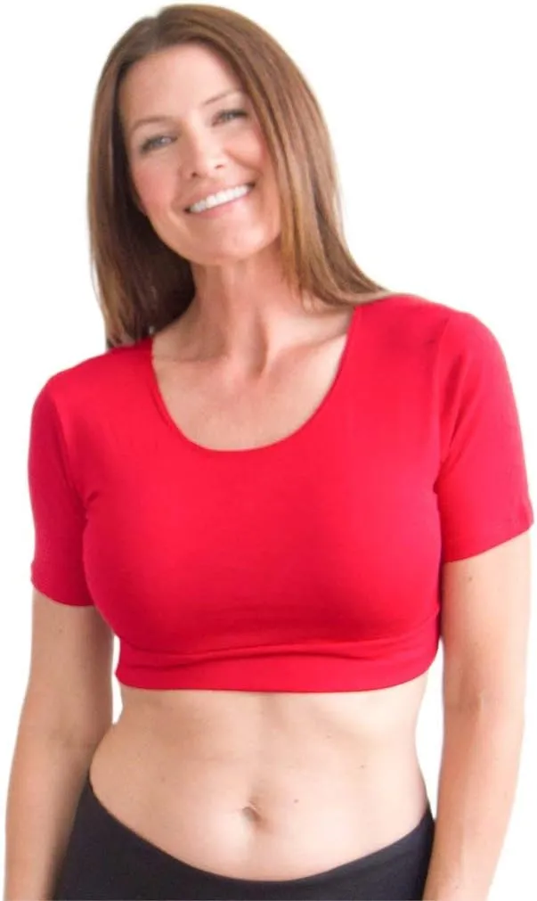 Women Tank Top Boyfriend Tee HALFTEE Half Sleeve Layering Crop Undershirt for Women & Teens XS-3X