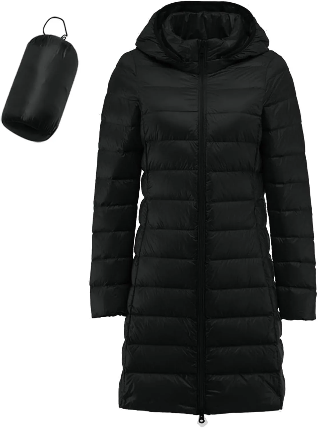 Womens Black Puffer Jacket Women's Down Jackets & Parkas White Packable Puffer Jacket Women Long Womens Winter Hooded Coat Waterproof Warm Long Puffer Jacket Parka Parkas for Women