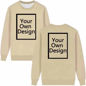 Womens Custom Shirts Design Your Own Sweatshirts Crewneck Fall Long Sleeve Tops, Add Your Text, Photo