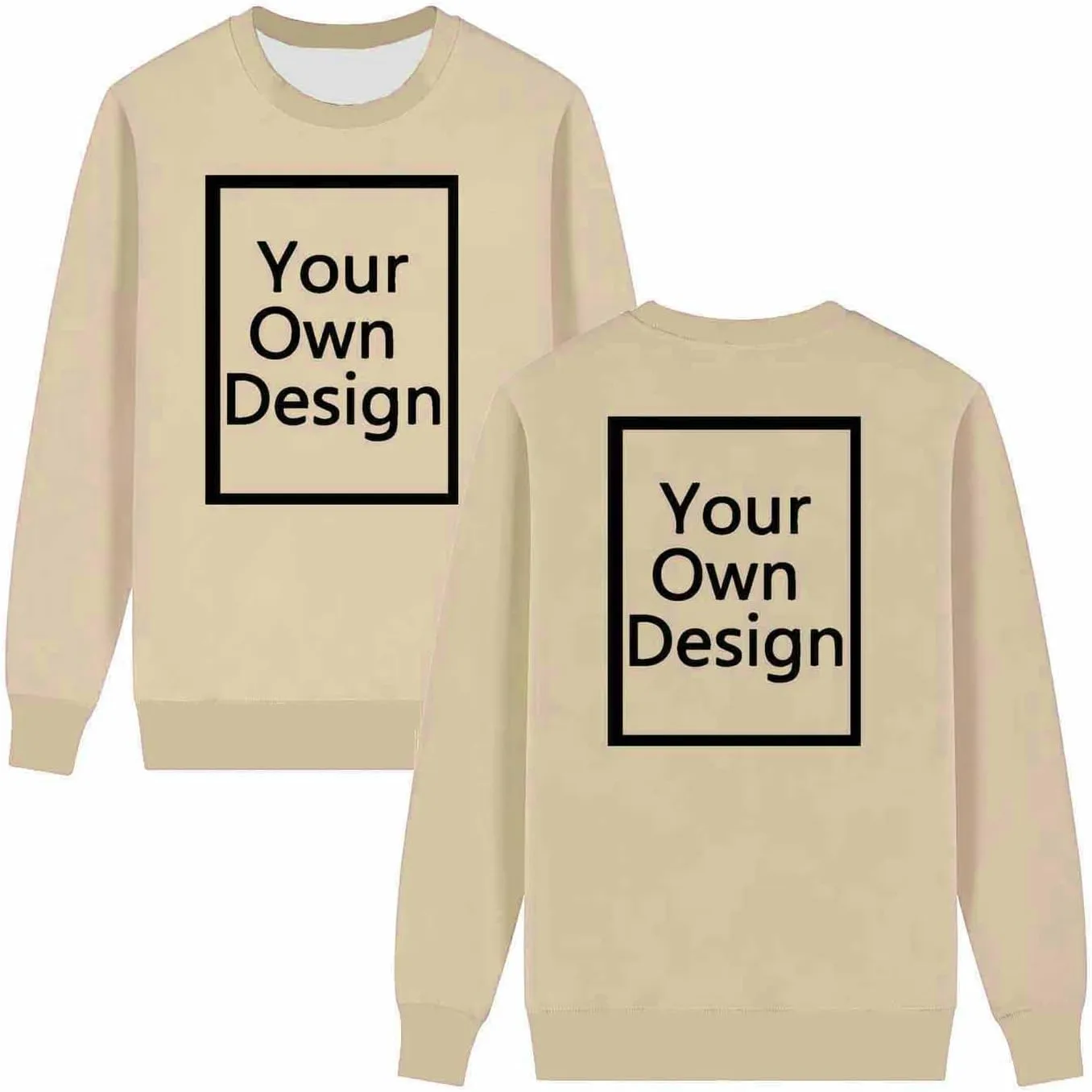 Womens Custom Shirts Design Your Own Sweatshirts Crewneck Fall Long Sleeve Tops, Add Your Text, Photo