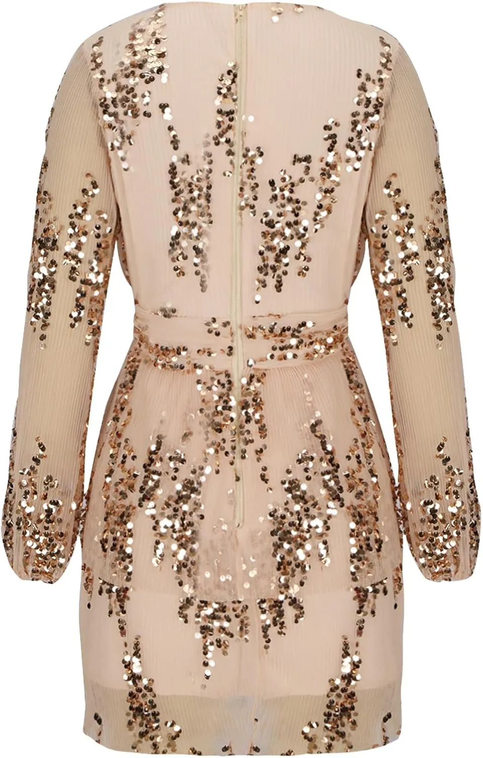 Women's Formal Dresses 2024 Summer Trendy Long Sleeve Lace Ruffle Layered Swing Short Mini Sundress with Pockets