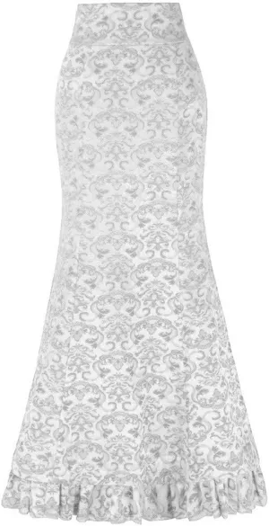 Women's High Waist Midi Skirt Mermaid Bandage Lace Up Retro Fishtail Pencil Skirt Floor Length Maxi Bodycon Wrap Dress
