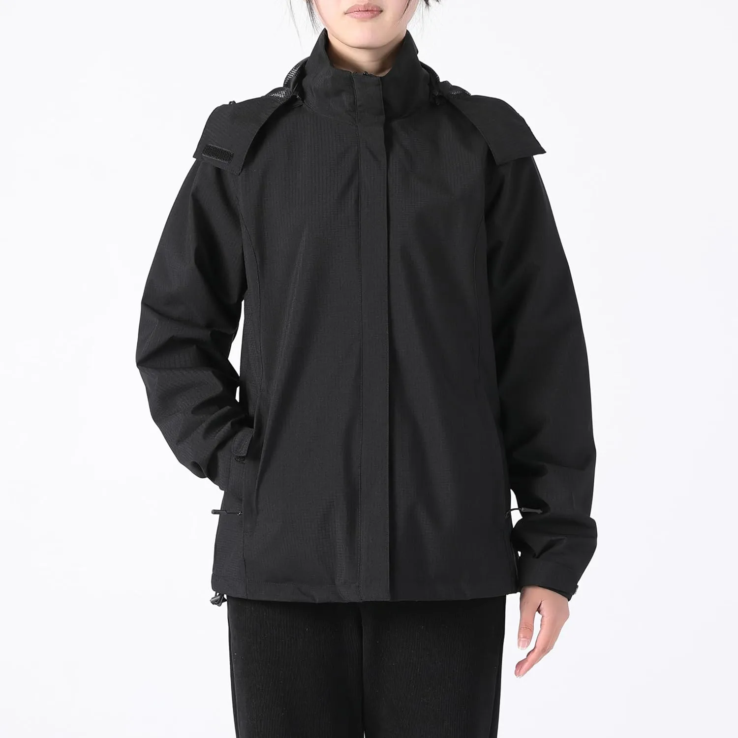 Women's Lightweight Rain Jacket with Hood, Waterproof Travel Jacket