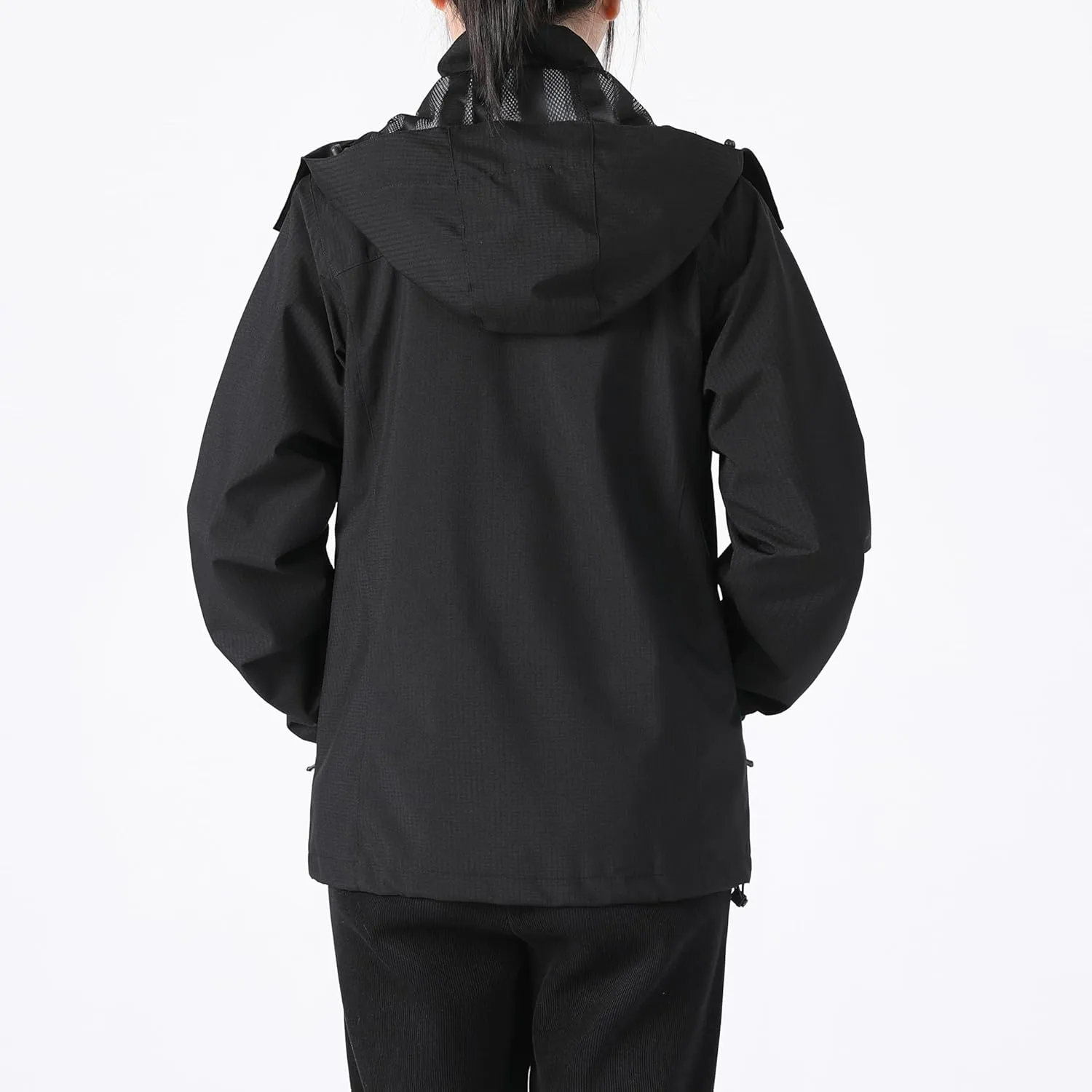 Women's Lightweight Rain Jacket with Hood, Waterproof Travel Jacket