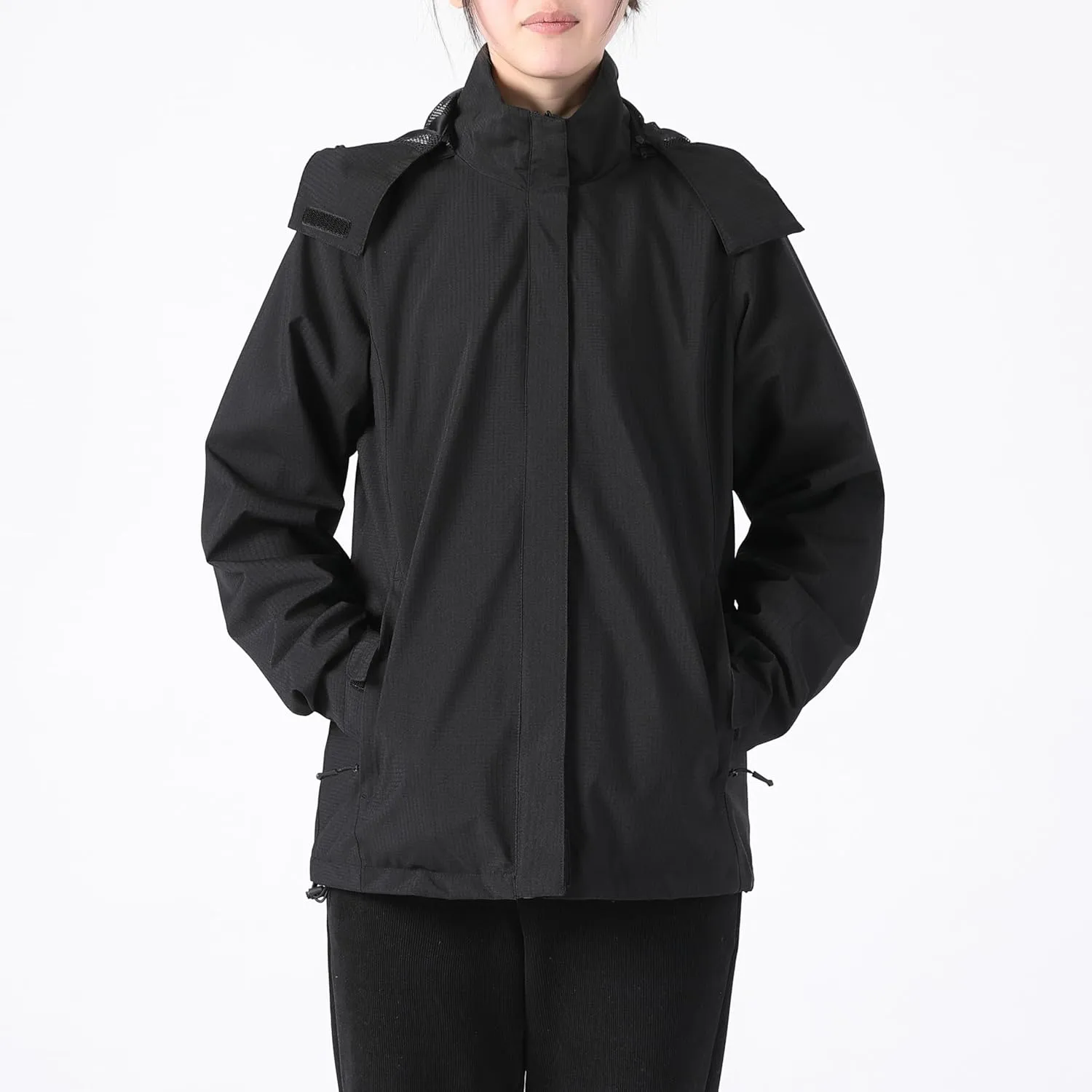 Women's Lightweight Rain Jacket with Hood, Waterproof Travel Jacket