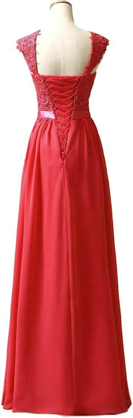 Women's Long Chiffon Formal Evening Dress Party Prom Gown