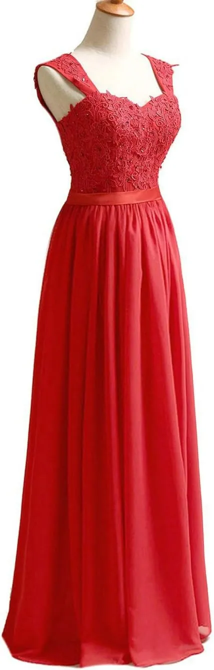 Women's Long Chiffon Formal Evening Dress Party Prom Gown