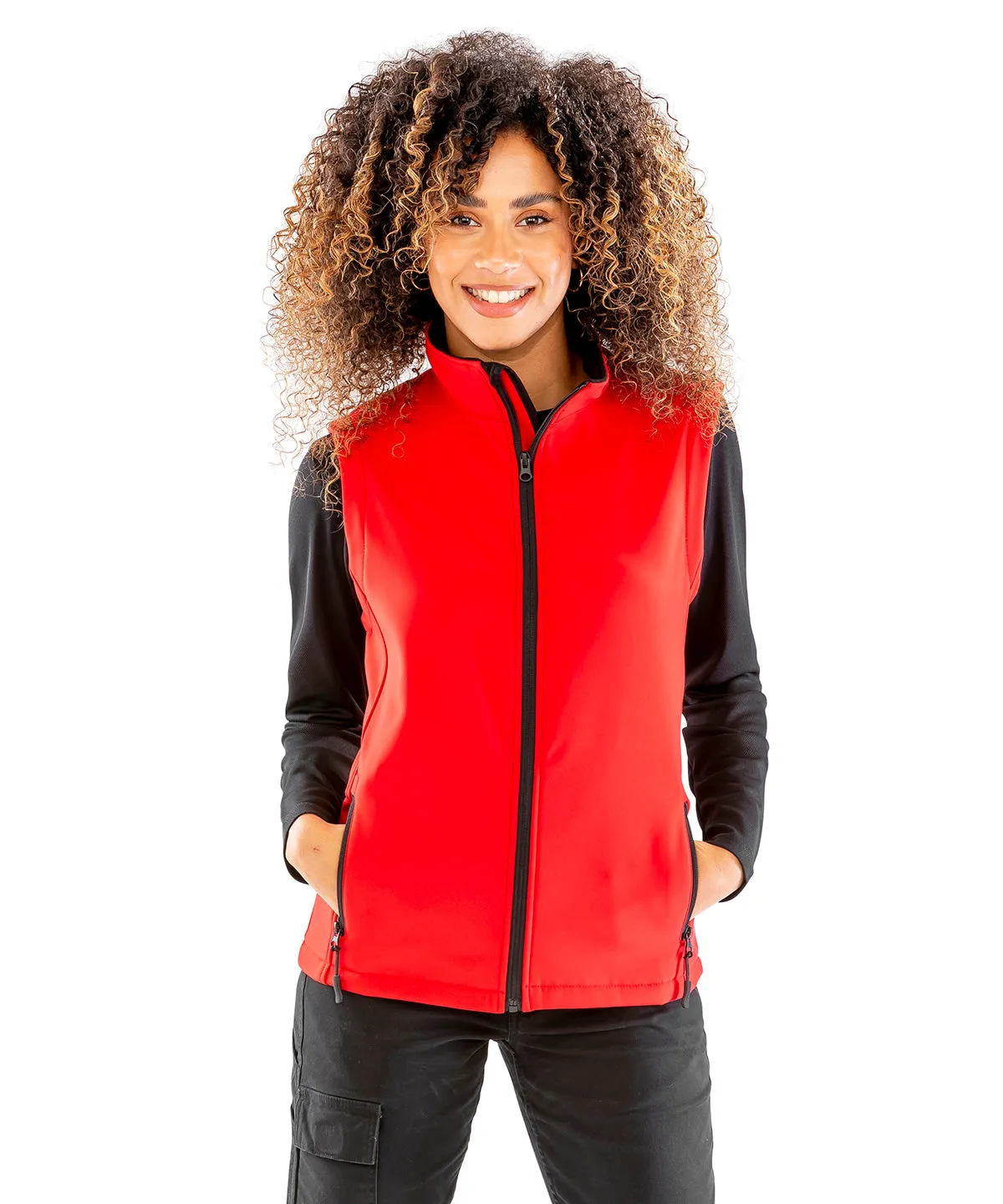 Womens printable softshell bodywarmer | Navy/Royal