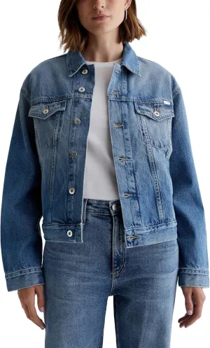 Women's Ramie Oversized Trucker Jacket